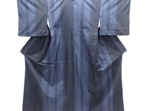 縞織り出し本場結城紬100亀甲着物(石下)